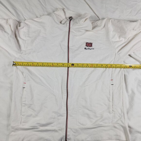 Ben Sherman Mens XL White Track Jacket Casual Winter Warm Outdoors Comfort - Picture 7 of 10